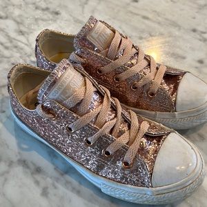 Pink Glitter Converse All Star Size 12